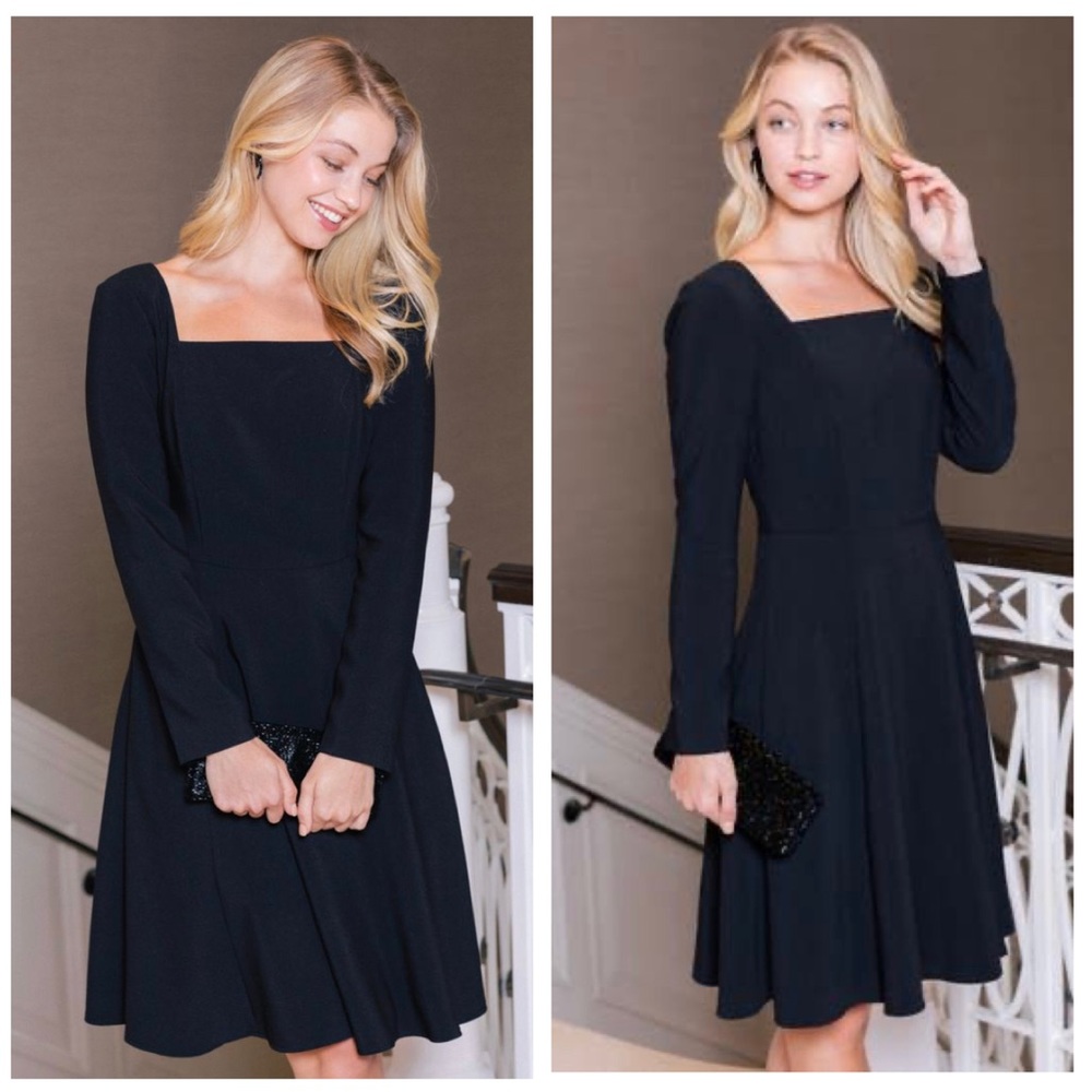 Gal Meets Glam Square Neck Midi Dress